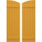 Ekena Millwork Americraft 5-Board (2 Batten) Wood Joined Board-n-Batten Shutters w/Ellipt Top, ARW101BE518X77TUH, PR ARW101BE518X77TUH - alternate 1